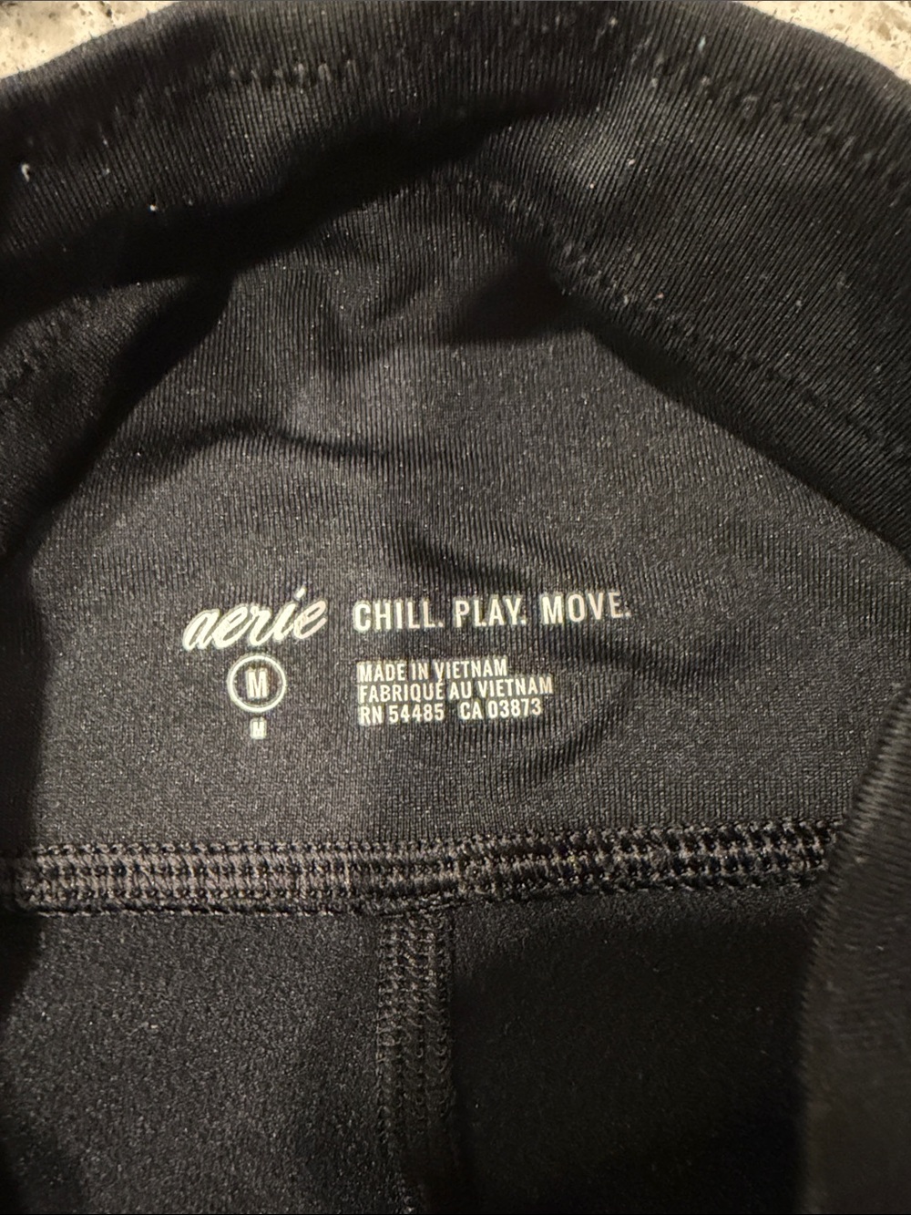 Aerie Black fleece lined Performance Leggings - Picture 3 of 3